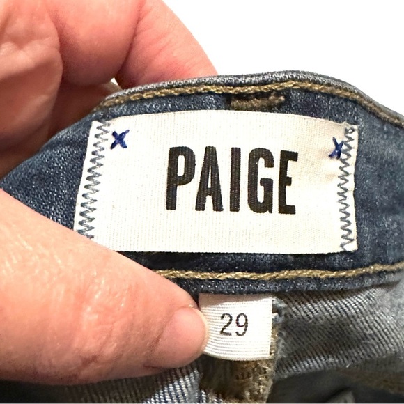 Paige Denim Verdugo Ankle Distressed Light Wash Denim Jeans Slim Leg Women's 29 - Picture 2 of 10